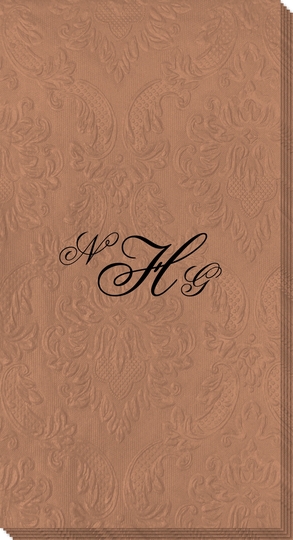 Elegant Monogram Carte Embossed Guest Towels